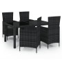 5-piece garden dining set with black synthetic rattan cushions by vidaXL, Garden sets - Ref: Foro24-3094851, Price: 379,99 €,...