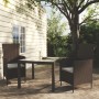 Brown synthetic rattan 3-piece garden dining set by vidaXL, Garden sets - Ref: Foro24-3094817, Price: 254,23 €, Discount: %