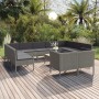 12-teiliges Gartenmöbel-Set und graue synthetische Rattankissen von vidaXL, Gartensets - Ref: Foro24-3094622, Preis: 913,99 €...