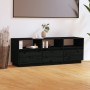 Solid black pine wood TV cabinet 140x37x50 cm by vidaXL, TV Furniture - Ref: Foro24-813434, Price: 165,65 €, Discount: %