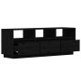 Solid black pine wood TV cabinet 140x37x50 cm by vidaXL, TV Furniture - Ref: Foro24-813434, Price: 165,65 €, Discount: %