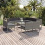 Set de muebles de jardín 12 pzas y cojines ratán sintético gris de vidaXL, Conjuntos de jardín - Ref: Foro24-3094482, Precio:...