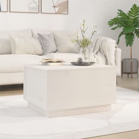 Solid white pine wood coffee table 60x50x35 cm by vidaXL, Coffee table - Ref: Foro24-813416, Price: 89,99 €, Discount: %