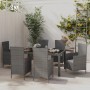 Garden dining set 7 pieces and gray synthetic rattan cushions by vidaXL, Garden sets - Ref: Foro24-3094882, Price: 511,99 €, ...