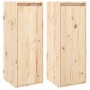 Wall-mounted cabinet, 2 units, solid pine wood, 30x30x80 cm by vidaXL, Shelves and shelves - Ref: Foro24-813496, Price: 96,86...