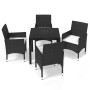 5-piece garden furniture set with black synthetic rattan cushions by vidaXL, Garden sets - Ref: Foro24-3095010, Price: 378,14...