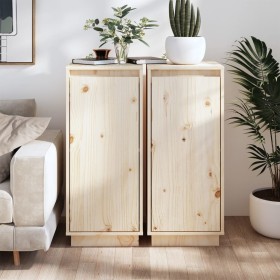 Sideboard 2 pcs solid pine wood 31.5x34x75 cm by vidaXL, Sideboards - Ref: Foro24-813351, Price: 79,99 €, Discount: %