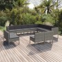 12-piece garden furniture set and gray synthetic rattan cushions by vidaXL, Garden sets - Ref: Foro24-3094486, Price: 995,81 ...