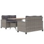 Set comedor de jardín 3 pzas ratán sintético y madera de acacia de vidaXL, Conjuntos de jardín - Ref: Foro24-3095250, Precio:...