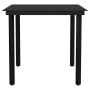 Black steel and glass garden dining table 80x80x74 cm by vidaXL, Garden tables - Ref: Foro24-318746, Price: 80,07 €, Discount: %