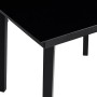 Black steel and glass garden dining table 80x80x74 cm by vidaXL, Garden tables - Ref: Foro24-318746, Price: 80,07 €, Discount: %