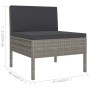 Gartenmöbelset 9-tlg. und Kissen Kunststoff Rattan grau von vidaXL, Gartensets - Ref: Foro24-3094606, Preis: 771,28 €, Rabatt: %