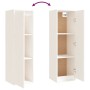 Hängeschrank aus massivem Kiefernholz weiß 30x30x100 cm von vidaXL, Regale und Regale - Ref: Foro24-813507, Preis: 62,91 €, R...