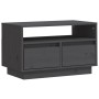 Gray pine solid wood TV cabinet 60x35x37 cm by vidaXL, TV Furniture - Ref: Foro24-813427, Price: 50,30 €, Discount: %