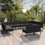 Gartenmöbel-Set 12-teilig und schwarze synthetische Rattankissen von vidaXL, Gartensets - Ref: Foro24-3094613, Preis: 850,81 ...