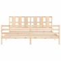 Estructura de cama con cabecero madera maciza 200x200 cm de vidaXL, Camas y somieres - Ref: Foro24-3194136, Precio: 148,19 €,...