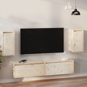 Wall cabinet 2 pcs solid pine wood 30x30x60 cm by vidaXL, Shelves and shelves - Ref: Foro24-813486, Price: 106,96 €, Discount: %