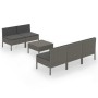 Set de muebles de jardín 6 pzas y cojines ratán sintético gris de vidaXL, Conjuntos de jardín - Ref: Foro24-3094322, Precio: ...