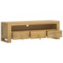 Solid teak wood TV cabinet 110x30x35 cm by vidaXL, TV Furniture - Ref: Foro24-340872, Price: 160,85 €, Discount: %