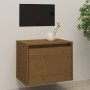 Honey brown solid pine wood wall cabinet 45x30x35 cm by vidaXL, Shelves and shelves - Ref: Foro24-813441, Price: 34,39 €, Dis...