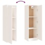 Wandschrank 2 Stk. aus massivem weißem Kiefernholz 30x30x100 cm von vidaXL, Regale und Regale - Ref: Foro24-813508, Preis: 11...