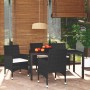 Juego muebles jardín 5 pzas con cojines ratán sintético negro de vidaXL, Conjuntos de jardín - Ref: Foro24-3095011, Precio: 4...