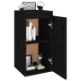 Solid black pine wood wall cabinet 30x30x60 cm by vidaXL, Shelves and shelves - Ref: Foro24-813493, Price: 50,31 €, Discount: %