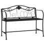 Banco de jardín de dos plazas 104 cm acero negro de vidaXL, Bancos de jardín - Ref: Foro24-318831, Precio: 88,99 €, Descuento: %