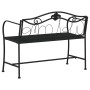 Banco de jardín de dos plazas 104 cm acero negro de vidaXL, Bancos de jardín - Ref: Foro24-318831, Precio: 88,99 €, Descuento: %