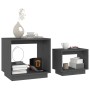 Stackable coffee tables 2 units solid gray pine wood by vidaXL, Coffee table - Ref: Foro24-813527, Price: 46,74 €, Discount: %