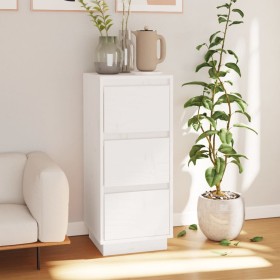 Solid white pine wood sideboard 32x34x75 cm by vidaXL, Sideboards - Ref: Foro24-813367, Price: 56,62 €, Discount: %