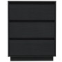 Aparador de madera maciza de pino negro 60x34x75 cm de vidaXL, Aparadores - Ref: Foro24-813364, Precio: 77,99 €, Descuento: %