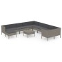 Set de muebles de jardín 12 pzas y cojines ratán sintético gris de vidaXL, Conjuntos de jardín - Ref: Foro24-3094522, Precio:...