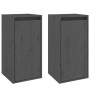 Wall cabinets 2 pcs solid gray pine wood 30x30x60 cm by vidaXL, Shelves and shelves - Ref: Foro24-813490, Price: 68,33 €, Dis...