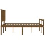 Estructura cama cabecero madera maciza marrón miel 120x200 cm de vidaXL, Camas y somieres - Ref: Foro24-3195479, Precio: 136,...