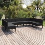 9-teiliges Gartenmöbel-Set und schwarze synthetische Rattankissen von vidaXL, Gartensets - Ref: Foro24-3094597, Preis: 606,86...