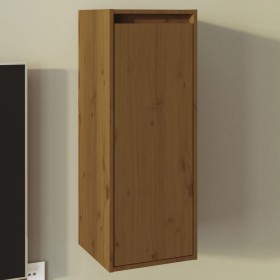 Honey brown solid pine wood wall cabinet 30x30x80 cm by vidaXL, Shelves and shelves - Ref: Foro24-813501, Price: 36,66 €, Dis...