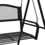 Black steel rocking bench 124 cm by vidaXL, garden benches - Ref: Foro24-318832, Price: 216,87 €, Discount: %