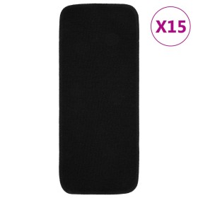 Stair mats 15 pcs black rectangular 60x25 cm by vidaXL, Stair mats - Ref: Foro24-340392, Price: 28,68 €, Discount: %