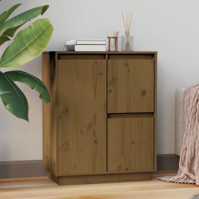 Honey brown solid pine wood sideboard 60x34x75 cm by vidaXL, Sideboards - Ref: Foro24-813393, Price: 59,00 €, Discount: %