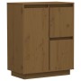 Honey brown solid pine wood sideboard 60x34x75 cm by vidaXL, Sideboards - Ref: Foro24-813393, Price: 58,99 €, Discount: %