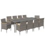 Garden dining set 11 pieces with black and gray synthetic rattan cushions by vidaXL, Garden sets - Ref: Foro24-3094940, Price...