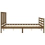 Honey brown wooden bed frame with headboard 160x200 cm by vidaXL, Beds and slatted bases - Ref: Foro24-3193869, Price: 160,99...