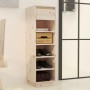 Armario zapatero de madera maciza de pino 30x34x105 cm de vidaXL, Zapateros y organizadores de calzado - Ref: Foro24-813555, ...