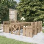 7-piece solid pine impregnated dining set for garden. by vidaXL, Garden sets - Ref: Foro24-3096622, Price: 736,09 €, Discount: %