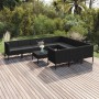 Garden furniture set 11 pieces with black synthetic rattan cushions by vidaXL, Garden sets - Ref: Foro24-3094493, Price: 724,...