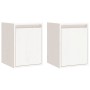 Wall cabinet 2 pcs solid white pine wood 30x30x40 cm by vidaXL, Shelves and shelves - Ref: Foro24-813478, Price: 61,38 €, Dis...