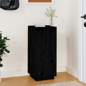 Solid black pine wood shoe cabinet 35x35x80 cm by vidaXL, Shoe racks and shoe organizers - Ref: Foro24-813539, Price: 91,99 €...