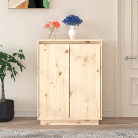 Solid pine wood shoe cabinet 60x35x80 cm by vidaXL, Shoe racks and shoe organizers - Ref: Foro24-813530, Price: 97,56 €, Disc...