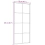 ESG glass and aluminum sliding door 90x205 cm white by vidaXL, Doors for the home - Ref: Foro24-151672, Price: 175,61 €, Disc...